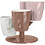 Кашпо RUBY Трио 1л Белый/Мокачино/Бежево-розовый