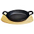 Сковорода порц чугун 20,5 см овал  с 2руч на подставке MY REAL IRON COOK