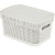 Корзина прямоугольная Ajur 5л (281х185х139мм) белое облако (то)