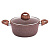 Кастрюля а/пр литая 3,0л стекл/кр коричн Престиж ТМ Традиция